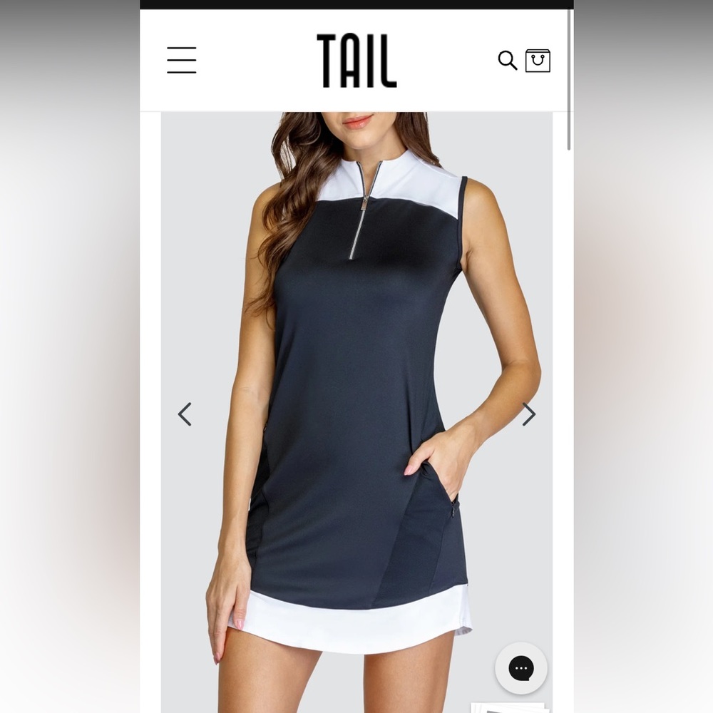 TAIL Golf Dress in Onyx Black